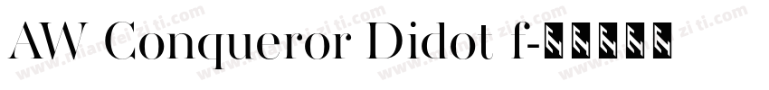 AW Conqueror Didot f字体转换